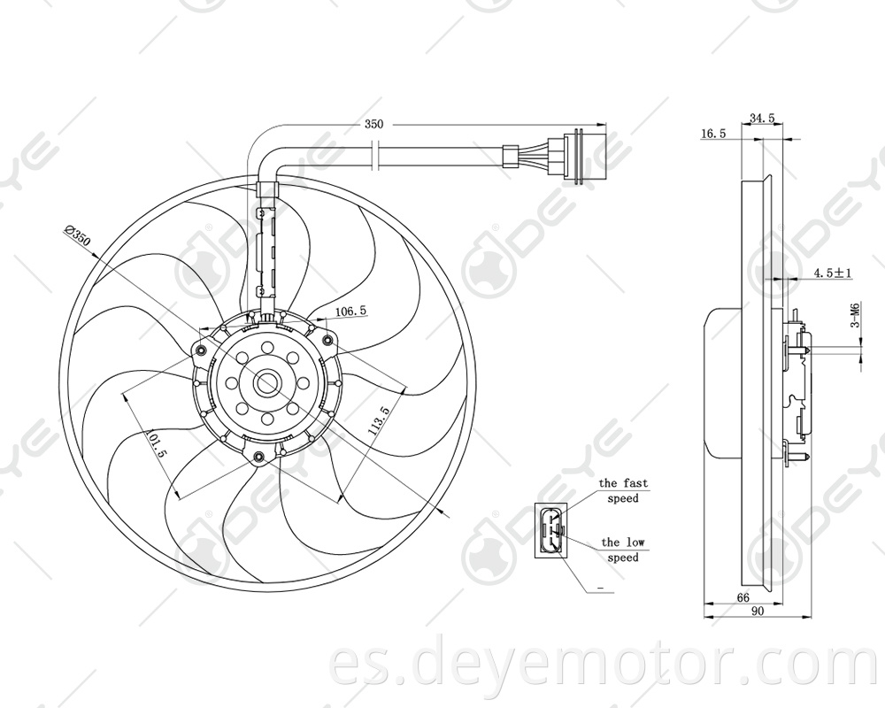 Ventilador de refrigeración del radiador automático 1J0959455S para A3 TT VW GOLF JETTA BORA SEAT LEON